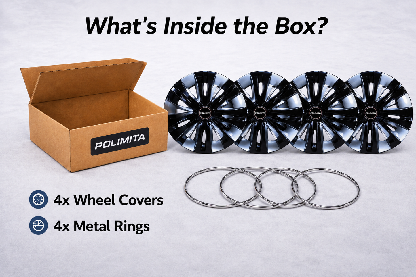 Premium Car Wheel Covers 15 Inch |  POLIMITA (DC15INNOVA)