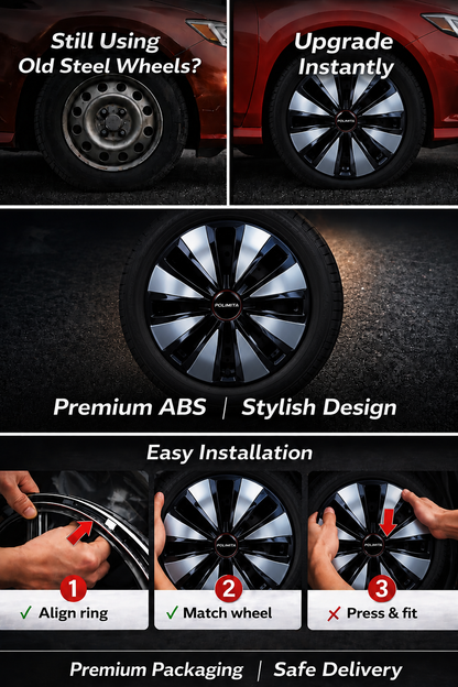 Premium Car Wheel Covers 15 Inch |  POLIMITA (DC15INNOVA)
