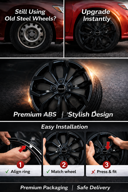 Premium Car Wheel Cover | 15 Inch POLIMITA (B15VISION)