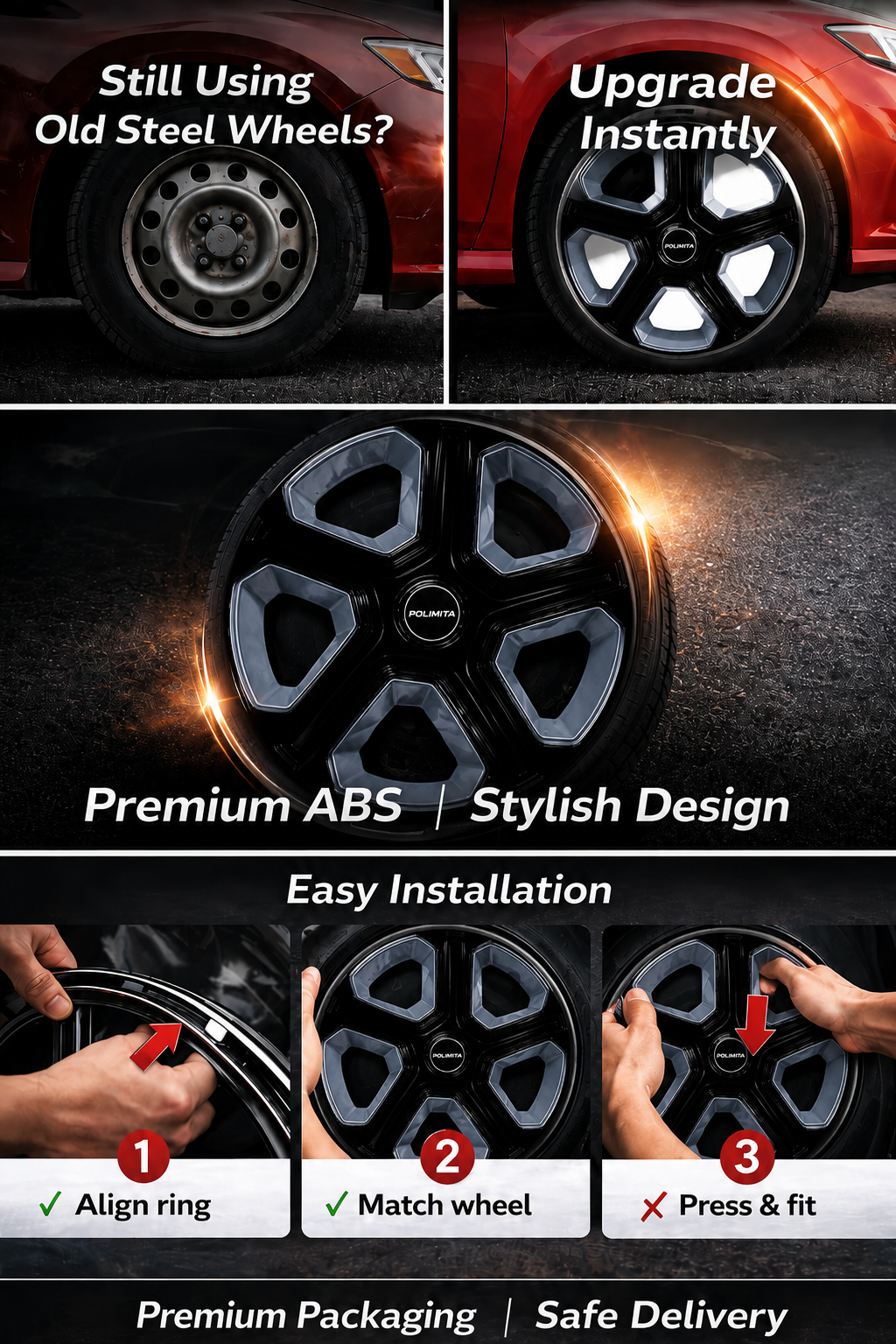14 Inch Car Wheel Covers | POLIMITA (DC14ALT)
