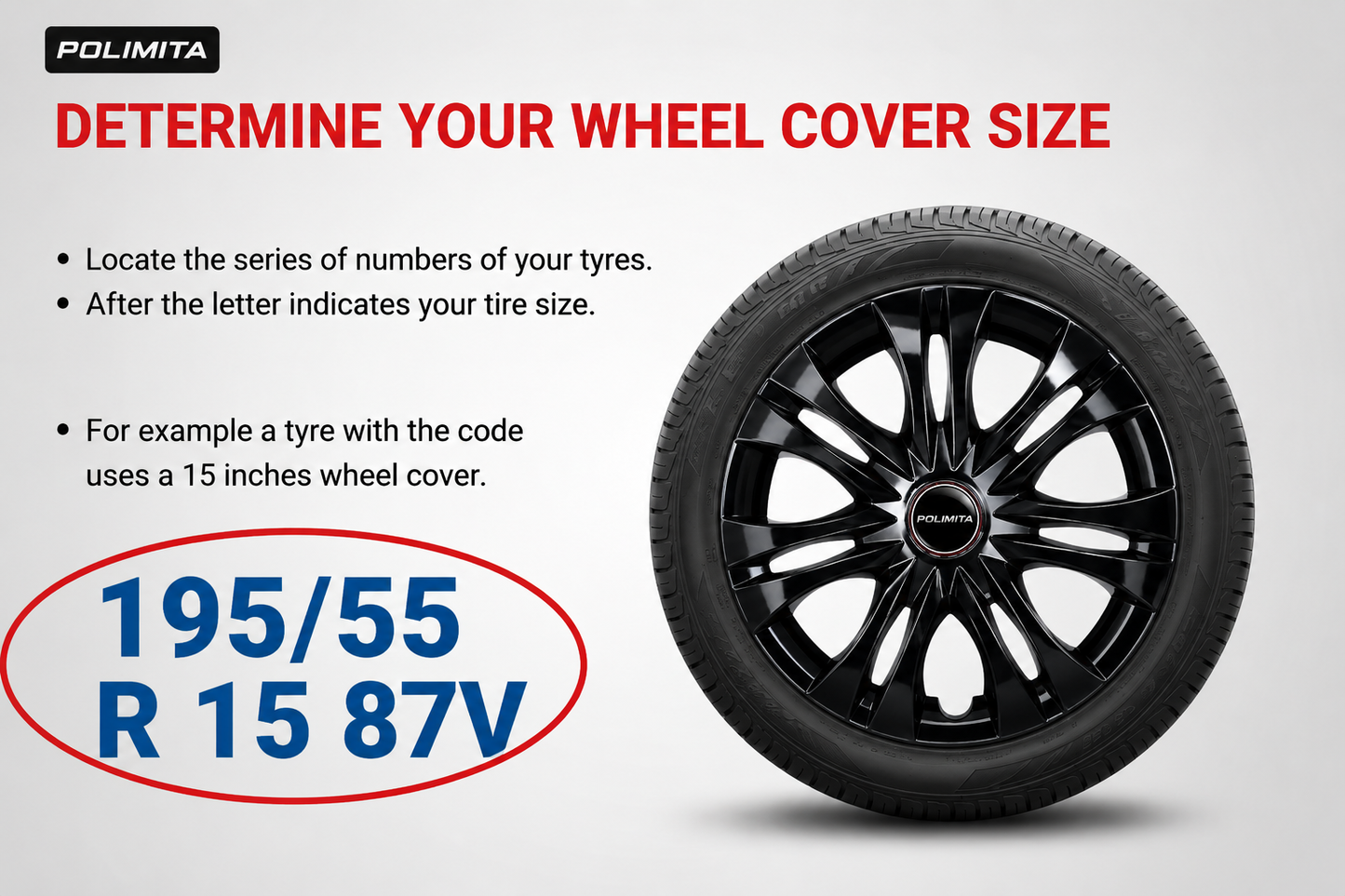 Premium Car Wheel Cover 15 Inch | POLIMITA (B15NINNOVA)