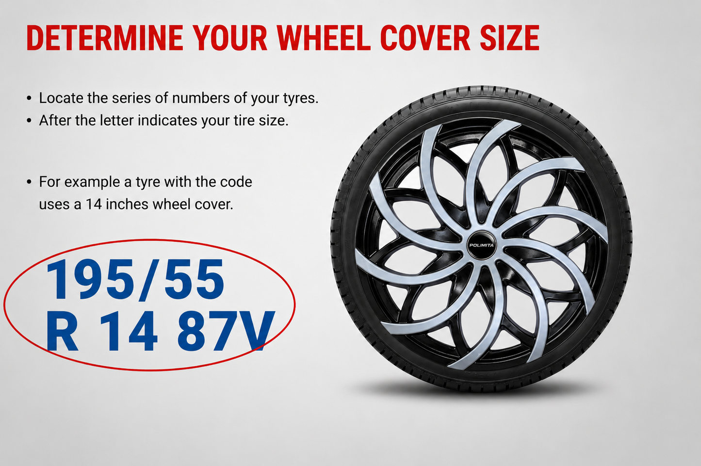 Premium Car Wheel Cover 15 Inch  POLIMITA (DC15DIA)
