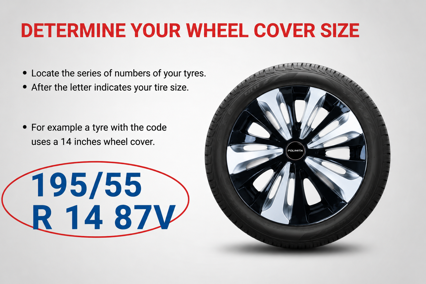 Premium Car Wheel Covers 15 Inch |  POLIMITA (DC15INNOVA)